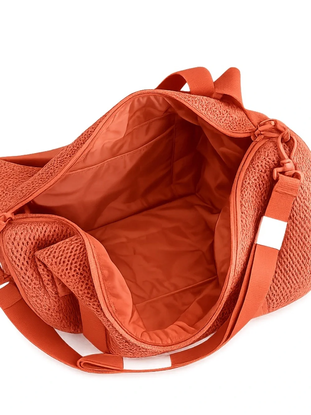 VSX Victoria's Secret Mesh Duffle Gym Bag Orange Convertible Travel Weekender
